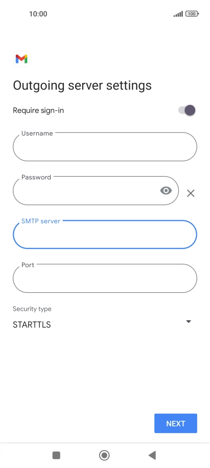 Press the field below 