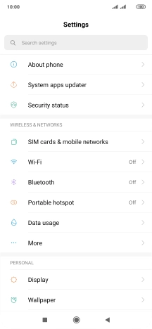 Press Portable hotspot.