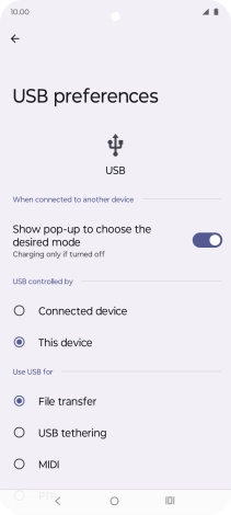 Press File transfer.
