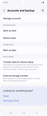 Press Manage accounts. Press Manage accounts.