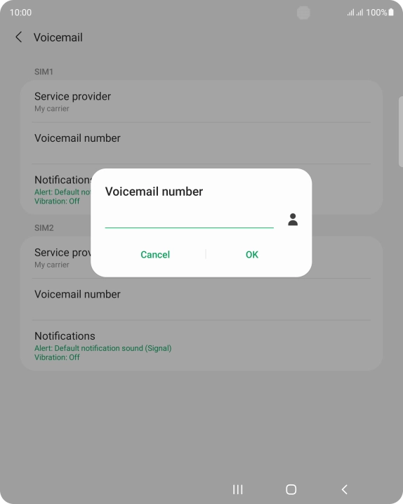 Key in +447836121121 and press OK.