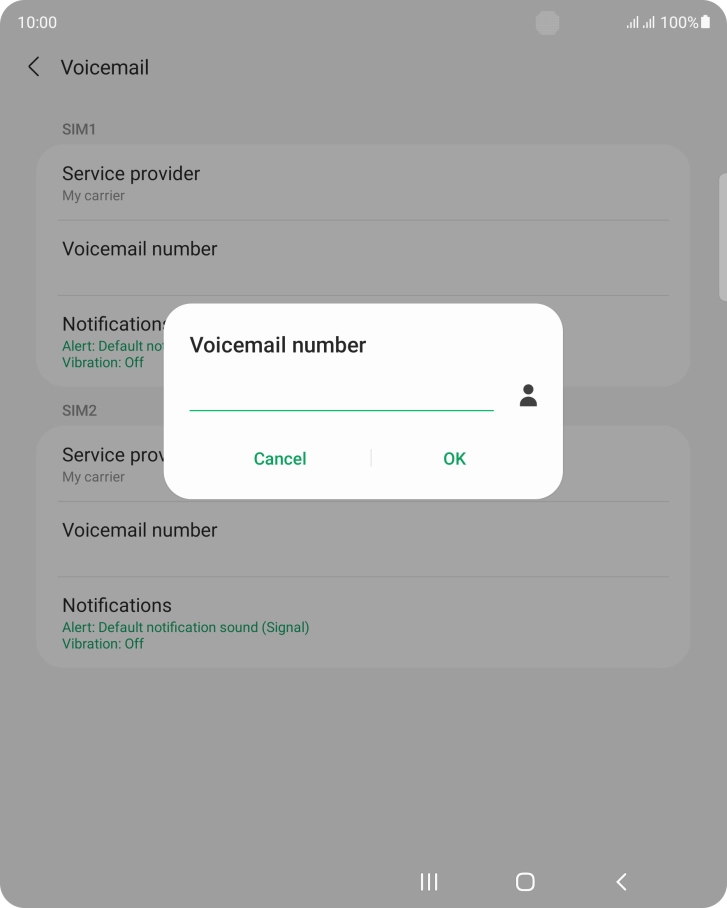 Key in +447836121121 and press OK.