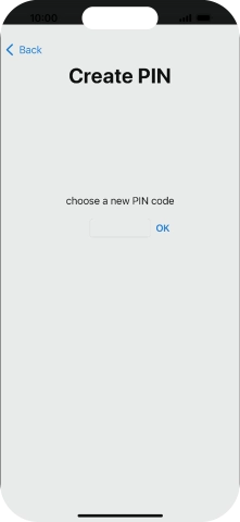 Key in a new four-digit PIN and press OK.