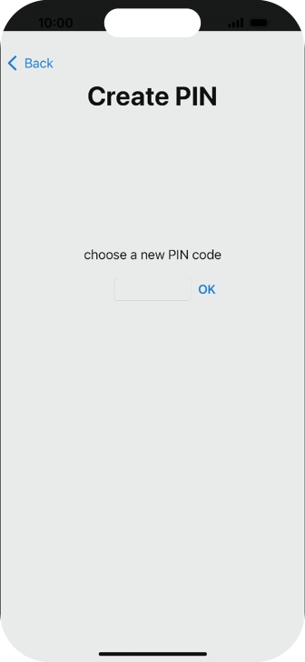 Key in a new four-digit PIN and press OK.