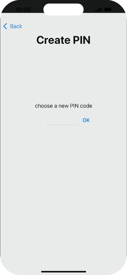 Key in a new four-digit PIN and press OK.