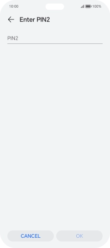 Press PIN2 and key in your PIN2. The default PIN2 is 1111.