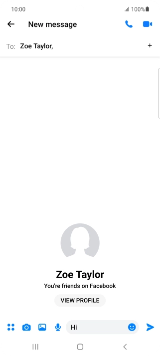Write the required message and press the send icon.