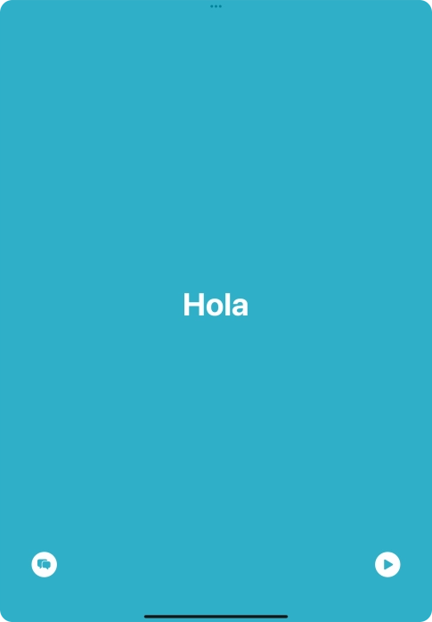 Press the split view icon to go back to display of both languages.