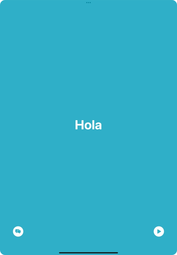 Press the split view icon to go back to display of both languages.