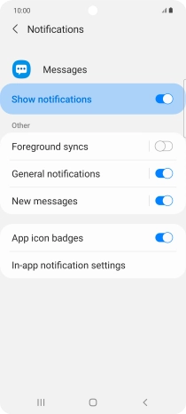 Press the indicator next to 