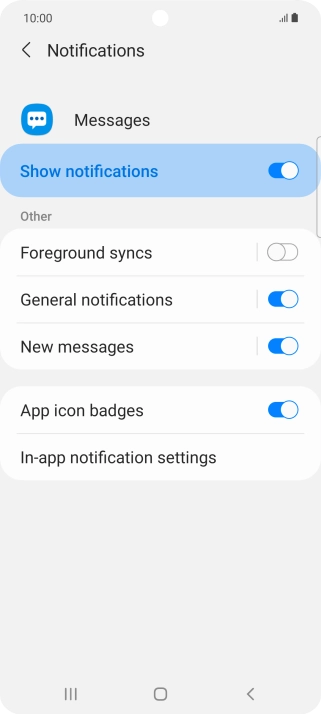 Press the indicator next to 