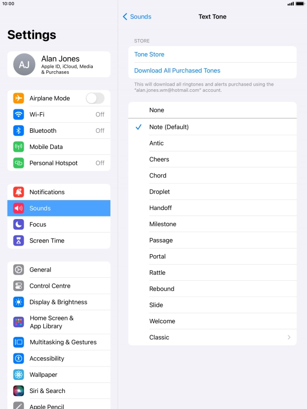 Press the required message tones to hear them.