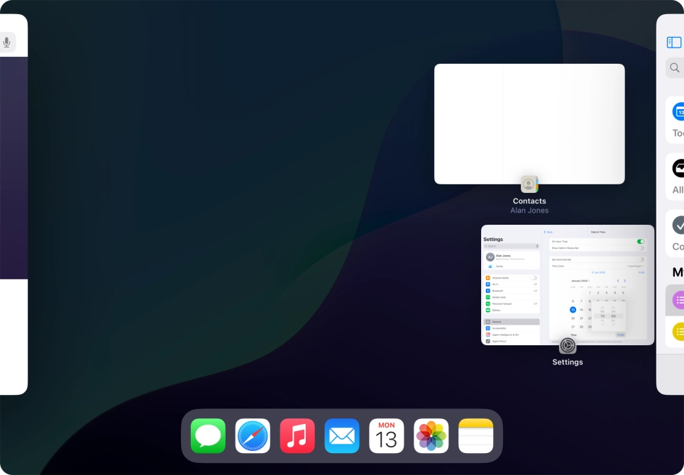 Press anywhere on the screen.