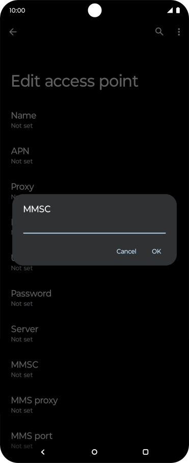 Key in http://mms.vodafone.co.uk/servlets/mms and press OK.