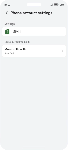 Press the name of the SIM.