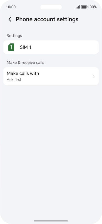 Press the name of the SIM.