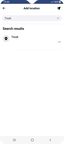 Press the required location.