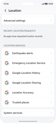 Press Location Accuracy.