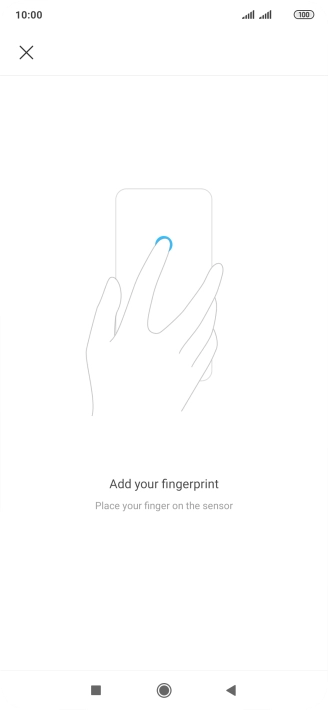 Follow the instructions on the screen to create the phone lock code using your fingerprint.