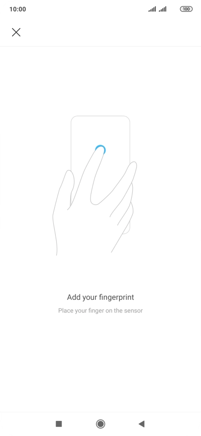 Follow the instructions on the screen to create the phone lock code using your fingerprint.