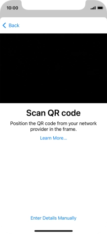 Place the QR code you've received inside the phone camera frame to scan the code. If you’ve deleted your eSIM, you can re-add it using your existing QR code. If you’re having problems, see our FAQ. Place the QR code you've received inside the phone camera frame to scan the code. If you’ve deleted your eSIM, you can re-add it using your existing QR code. If you’re having problems, see our FAQ.