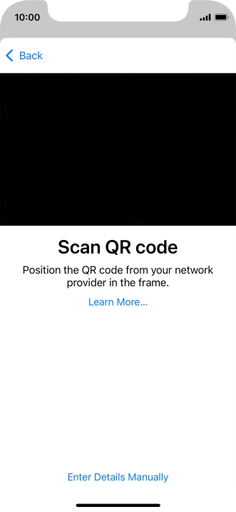 Place the QR code you've received inside the phone camera frame to scan the code. If you’ve deleted your eSIM, you can re-add it using your existing QR code. If you’re having problems, see our FAQ. Place the QR code you've received inside the phone camera frame to scan the code. If you’ve deleted your eSIM, you can re-add it using your existing QR code. If you’re having problems, see our FAQ.