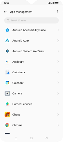 Press the required app.