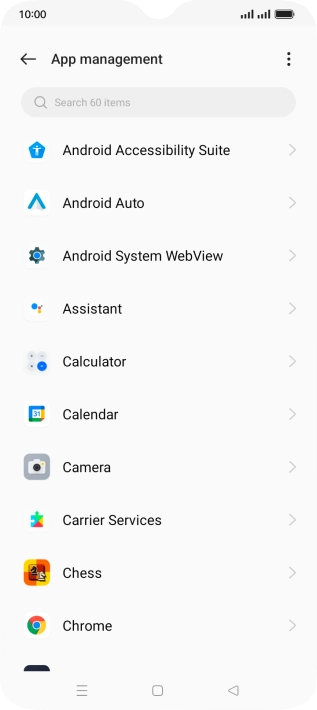 Press the required app.