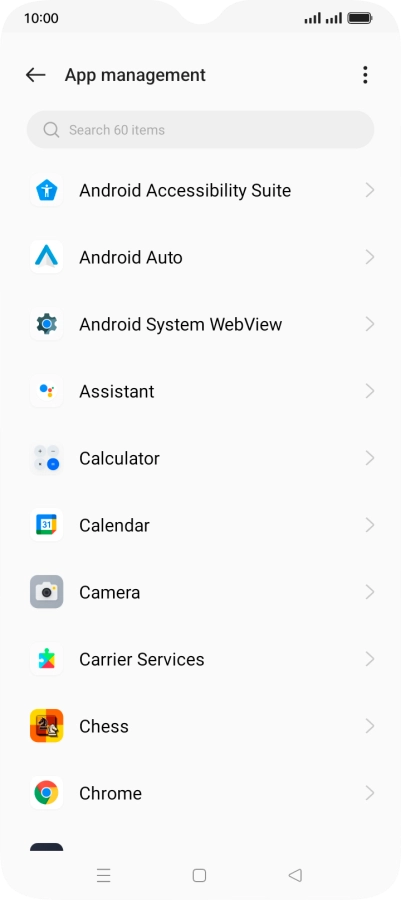 Press the required app.