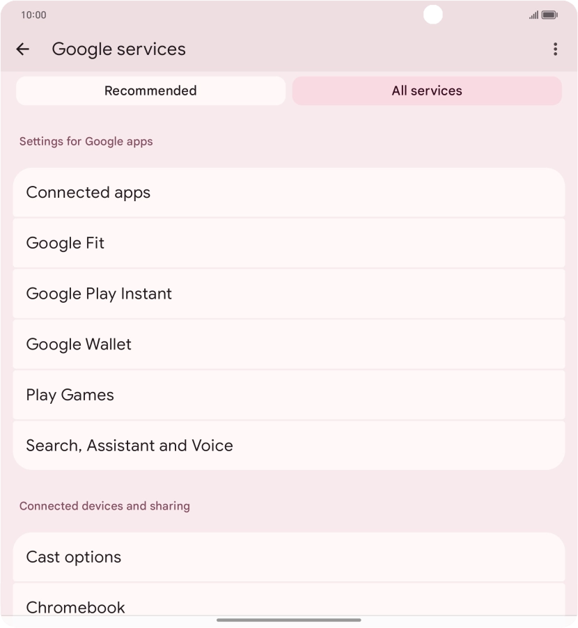 Press Search, Assistant and Voice.