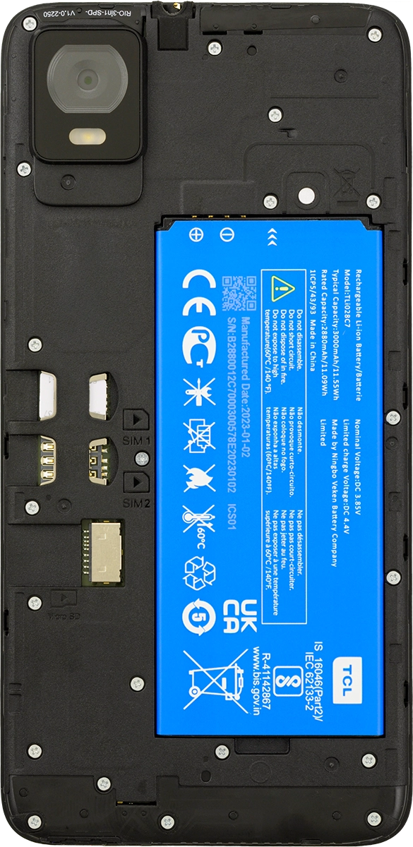 Place your SIM as illustrated next to the second SIM holder.
