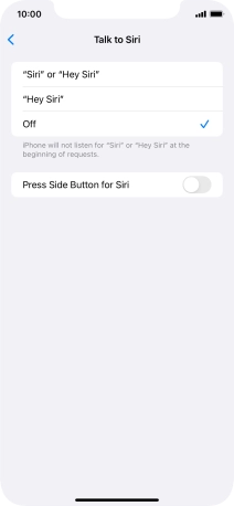 Press the indicator next to 
