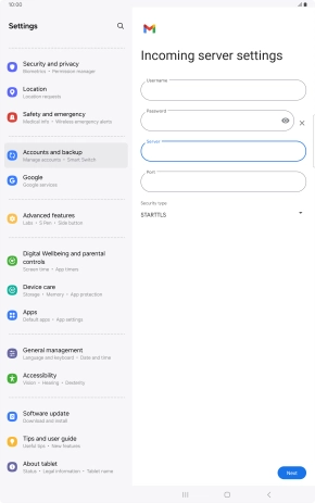Press the field below 