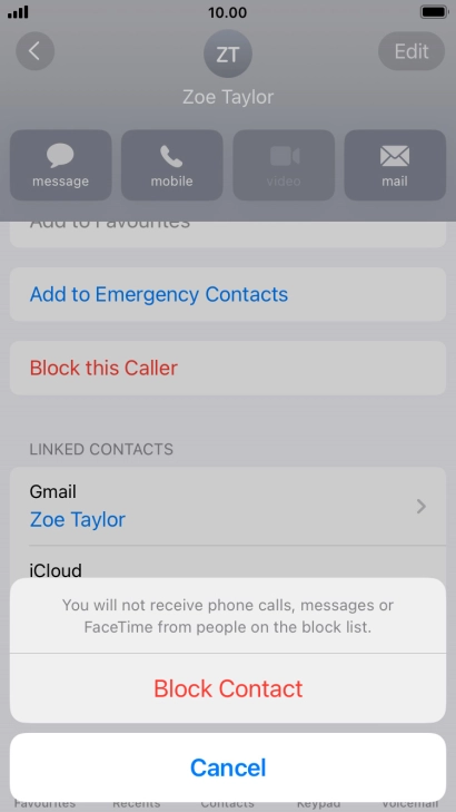 Press Block Contact.