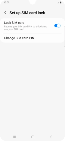 Press Change SIM card PIN. Press Change SIM card PIN.