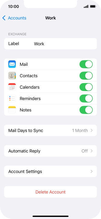 Press Account Settings.