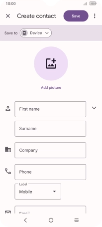 Press the address book drop down list.