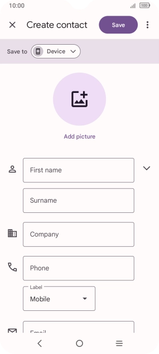Press the address book drop down list.