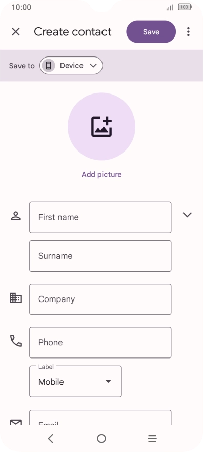 Press the address book drop down list.