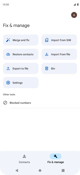 Press Import from SIM.