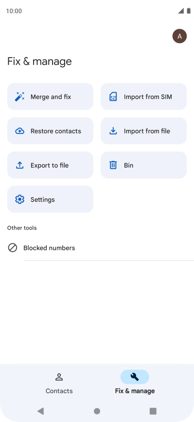 Press Import from SIM.
