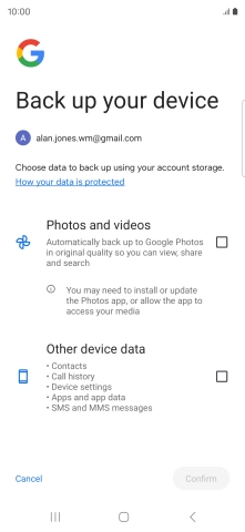 Press the required fields.