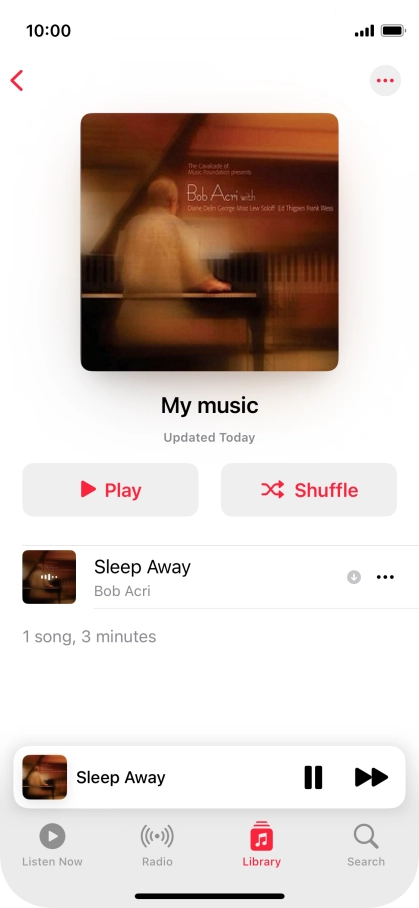 Press the song title. Press the song title.