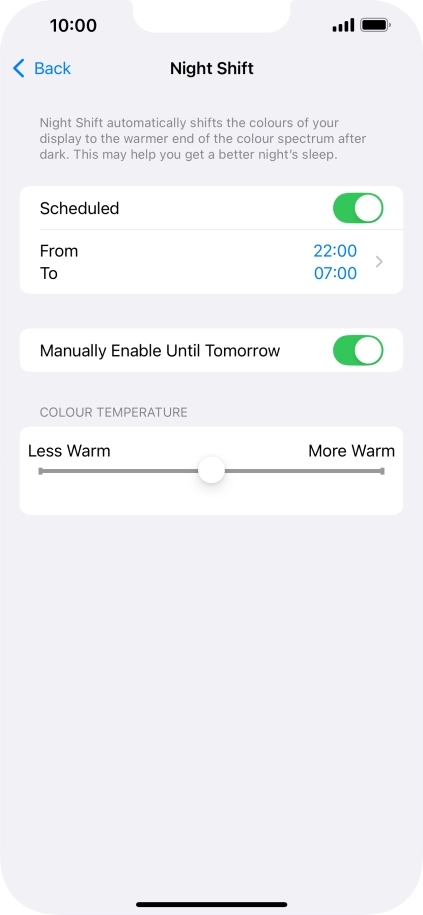 Press and drag the indicator below 