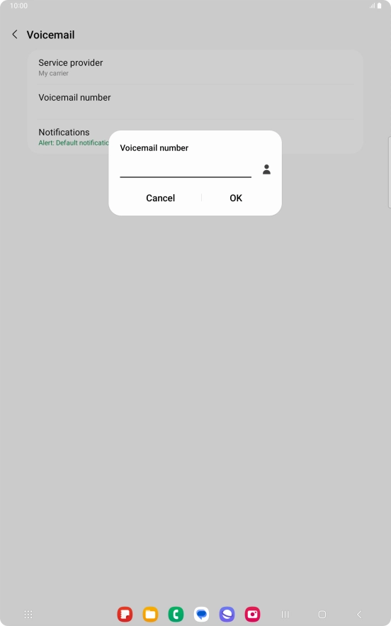 Key in +447836121121 and press OK.