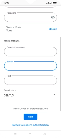 Press the field below 