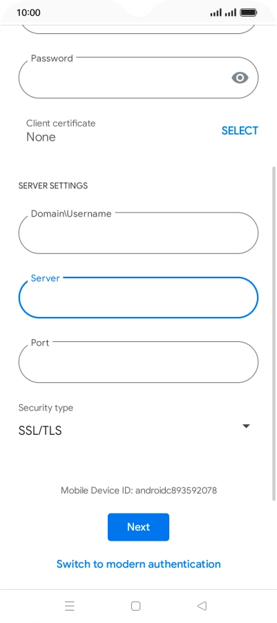 Press the field below 