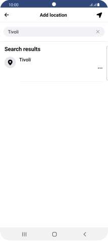 Press the required location.