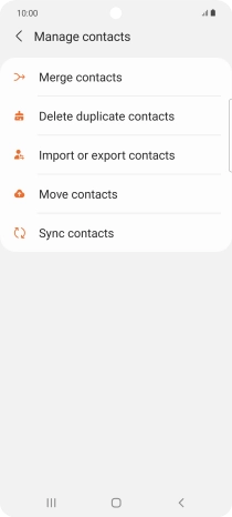 Press Import or export contacts.