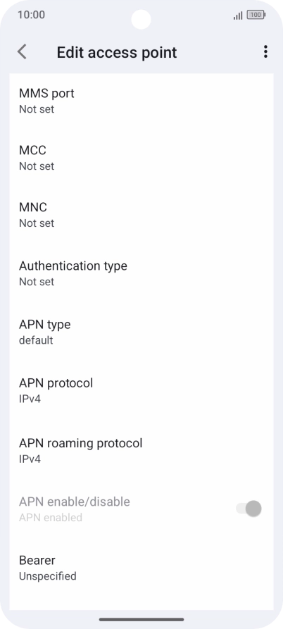 Press MMS port. Press MMS port.